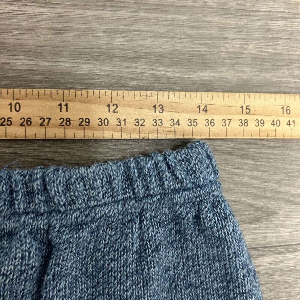 True Vintage 70s Sweater Sweatpants Womens 28x26 Blue 100% Acrylic Soft Cozy - Picture 3 of 7